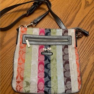 Coach Colorful Stripe Crossbody Bag